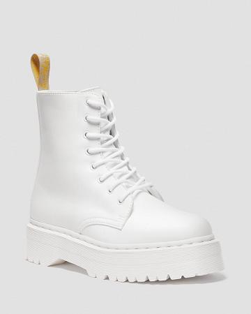 Dr Martens Vegan Jadon II Kemble Mono Platform Laarzen Dames Wit | NL 521SGL